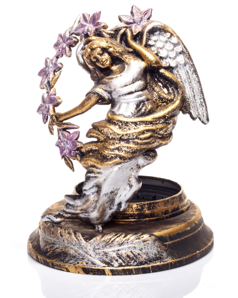 dekorationsteile-fur-grablichtern-ganzjahrig-A11 Engel mit Schleife